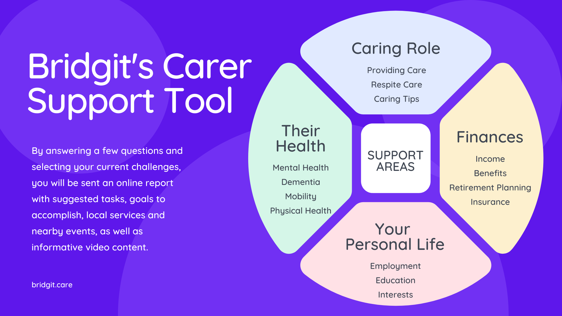 what does Bridgit's Carer Support Tool offer